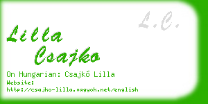 lilla csajko business card